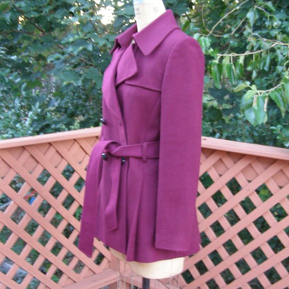 NEW size 8 Stunning VIA SPIGA short Dressy Coat w/Belt - Picture 2 of 15